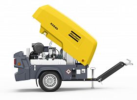 Дизельный компрессор Atlas Copco XAS 58 KD на шасси — фото 2
