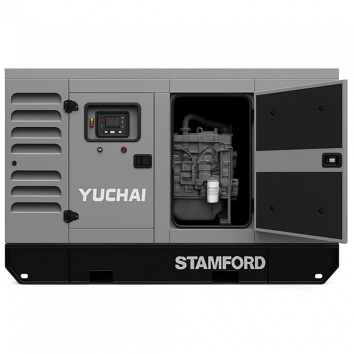 Дизельный генератор Yuchai GMP AY55 в кожухе