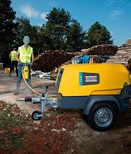 Дизельный компрессор Atlas Copco XAS 48 KD на шасси — фото 7