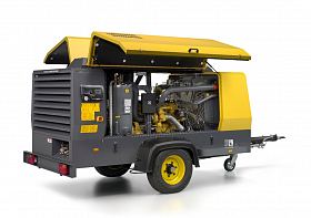 Дизельный компрессор Atlas Copco XAMS 407 CD на шасси — фото 2